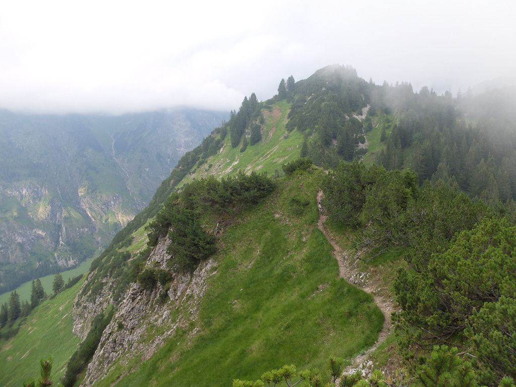Über den Hölltobel auf Riffenkopf und Hahnenkopf