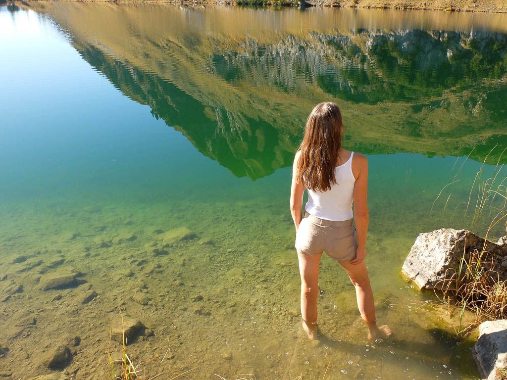 Fußbad im Seealpsee