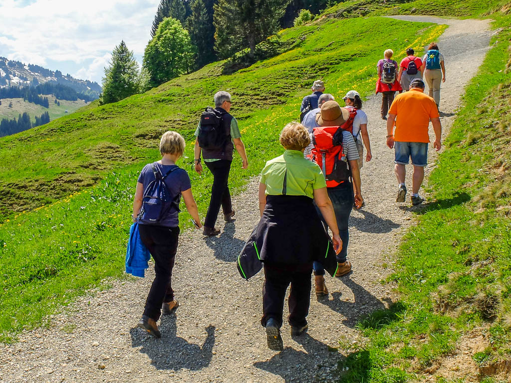 Eine Wanderung mit Kurgästen