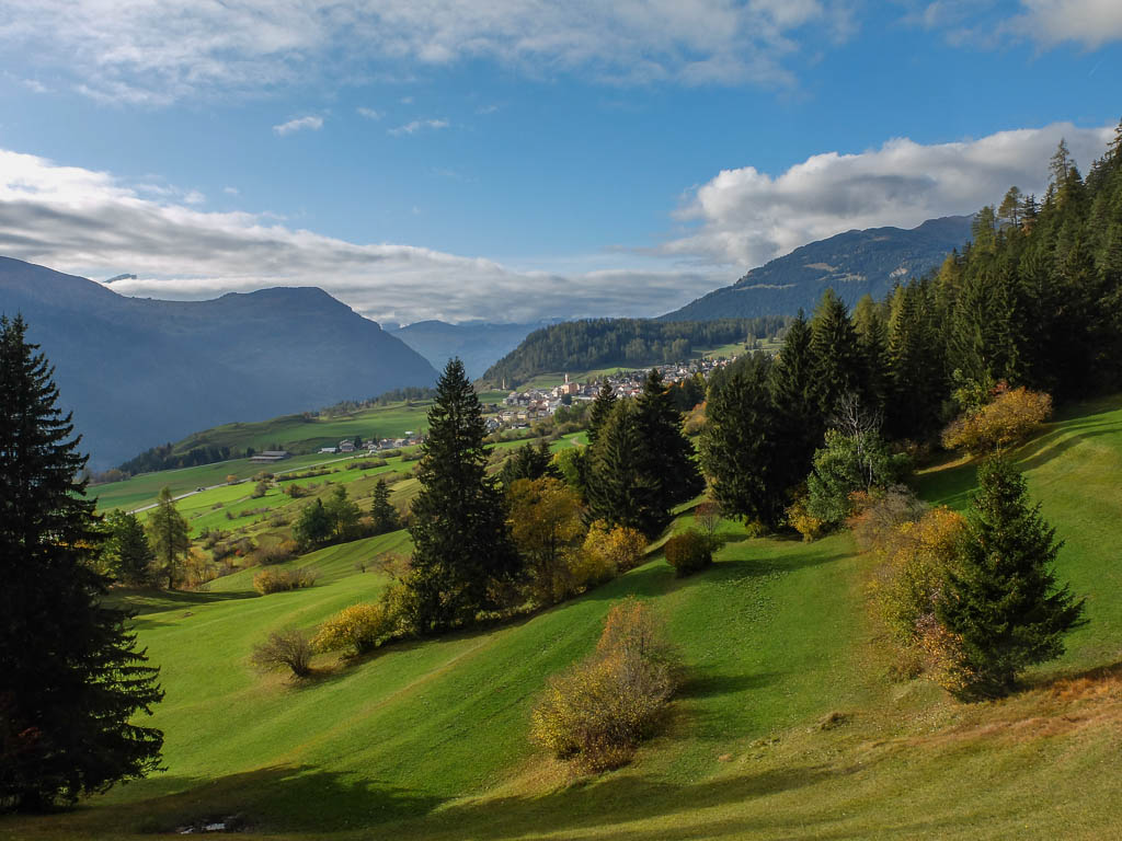 Waldlaufen am Morgen und Wandern am Nachmittag