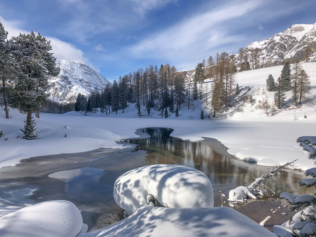 Schneeschuhwanderung um den Lai da Palpuogna
